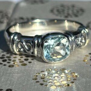 Sterling Silver Gemstone Ring - Size 7